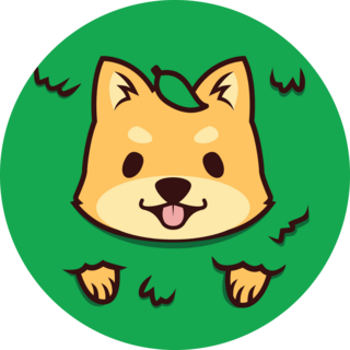 Cute Shiba In Grass Sticker