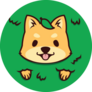Cute Shiba In Grass Sticker