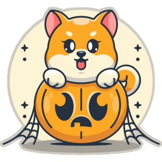 Cute Shiba In Pumpkin Sticker