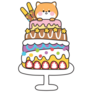 Cute Shiba Inu Cake Sticker