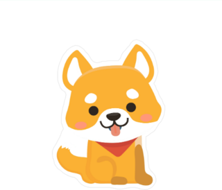 Cute Shiba Inu Dog Sticker
