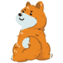Cute Shiba Inu Sits Sticker