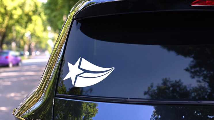 Cute Shooting Star Sticker on a Rear Car Window (New) example