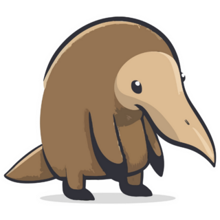 Cute Silly Anteater Cartoon Sticker