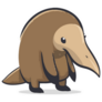 Cute Silly Anteater Cartoon Sticker
