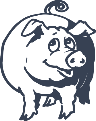 Cute Silly Pig Sticker