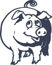 Cute Silly Pig Sticker