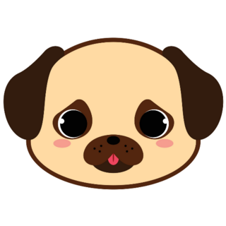Cute Simple Pug Sticker