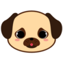 Cute Simple Pug Sticker