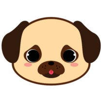 Cute Simple Pug Sticker