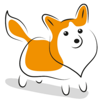 Cute Simple Styled Corgi Sticker