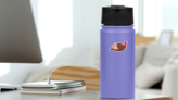 Cute Simple Turkey Bird Sticker on a Water Bottle (New) example