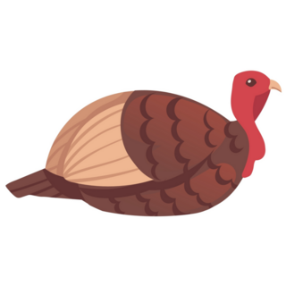 Cute Simple Turkey Bird Sticker