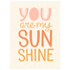 Cute Simple You are My Sunshine Lettering Sticker