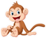 Cute Sitting Monkey Sticker