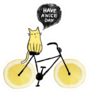 Cute Sketch On Lemon Bicycle Have A Nice Day Sticker