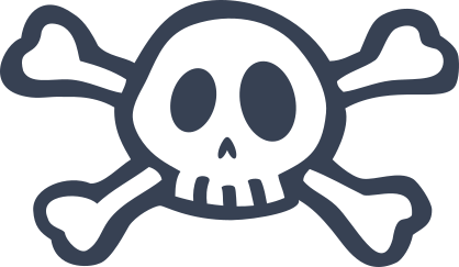 Cute Skull And Cross Bones Sticker