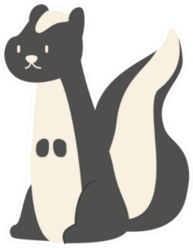 Cute Skunk Cartoon Standing Illustration Sticker