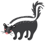 Cute Skunk Cheerful Skunk Illustration Sticker
