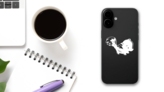Cute Skunk Sticker on a Phone (New) example