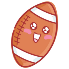 Cute Smiling American Football Sticker
