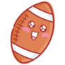 Cute Smiling American Football Sticker