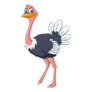 Cute Smiling Ostrich Cartoon Sticker