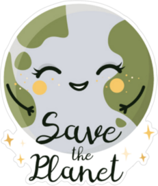 Cute Smiling Save The Planet Sticker