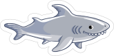 Cute Smiling Shark Sticker