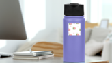 Cute Snail Pattern Sticker on a Water Bottle (New) example