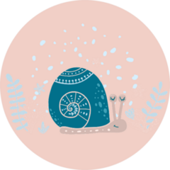 Cute Snail Underwater Sticker