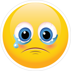 Cute Sobbing Emoji Sticker