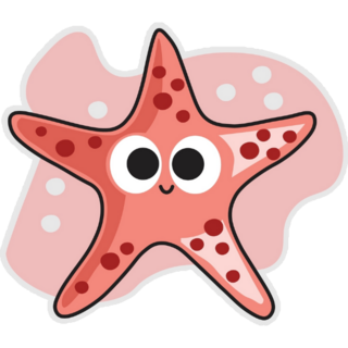 Cute Starfish Doodle Sticker