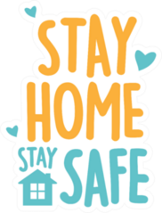 Cute Stay Home Stay Safe Sticker