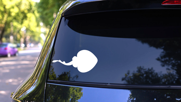 Cute Stingray Manta Ray Sticker on a Rear Car Window (New) example