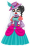 Cute Sugar Skull Girl Sticker