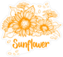 Cute Sunflower Art Sticker