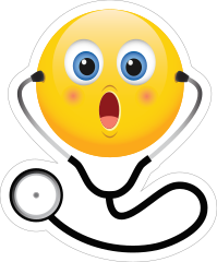 Cute Surprised Doctor Emoji Sticker