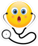 Cute Surprised Doctor Emoji Sticker