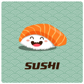 Cute Sushi Character Illustration Sticker