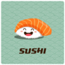 Cute Sushi Character Illustration Sticker