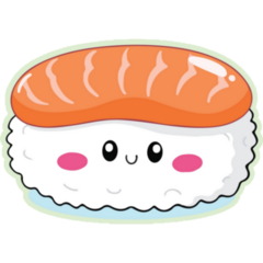 Cute Sushi Green Sticker