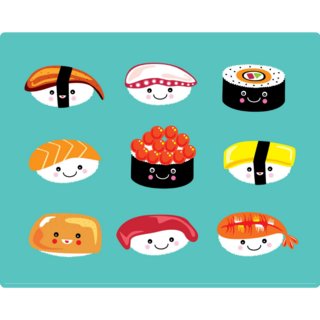 Cute Sushi Sticker Sheet