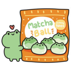 Cute Sweet Matcha Balls Sticker