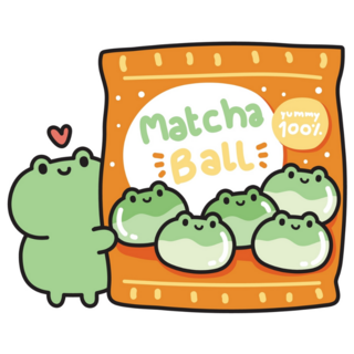 Cute Sweet Matcha Balls Sticker