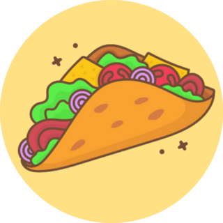 Cute Taco Cartoon Illustration Sticker