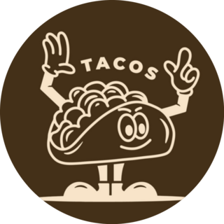 Cute Tacos Mascot On Brown Sticker