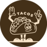 Cute Tacos Mascot On Brown Sticker