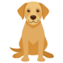 Cute Tan Lab Sitting Sticker