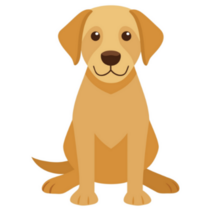 Cute Tan Lab Sitting Sticker